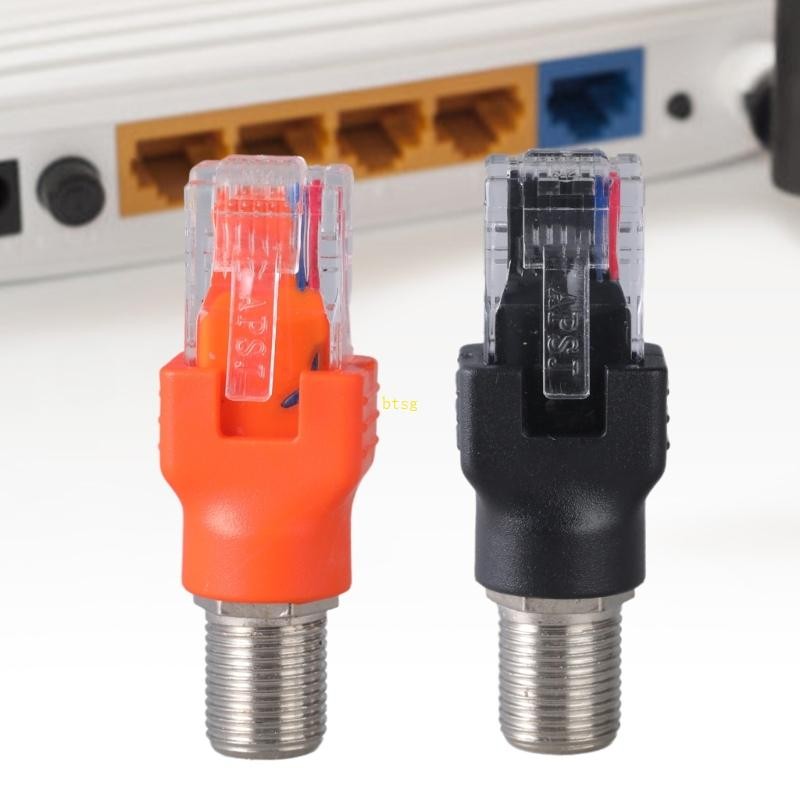 Bt F-Type Connectors RF Female to RJ45 Male Coaxial Coax Barrels Coupler Adapter