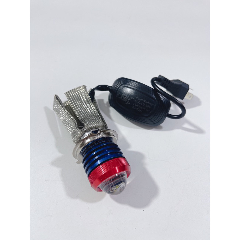 หลอดไฟหน้า Led หน้า L6K พร้อมลูกนูนสีขาว/เหลือง 2 สี 20-40W H4/HS1 พิน