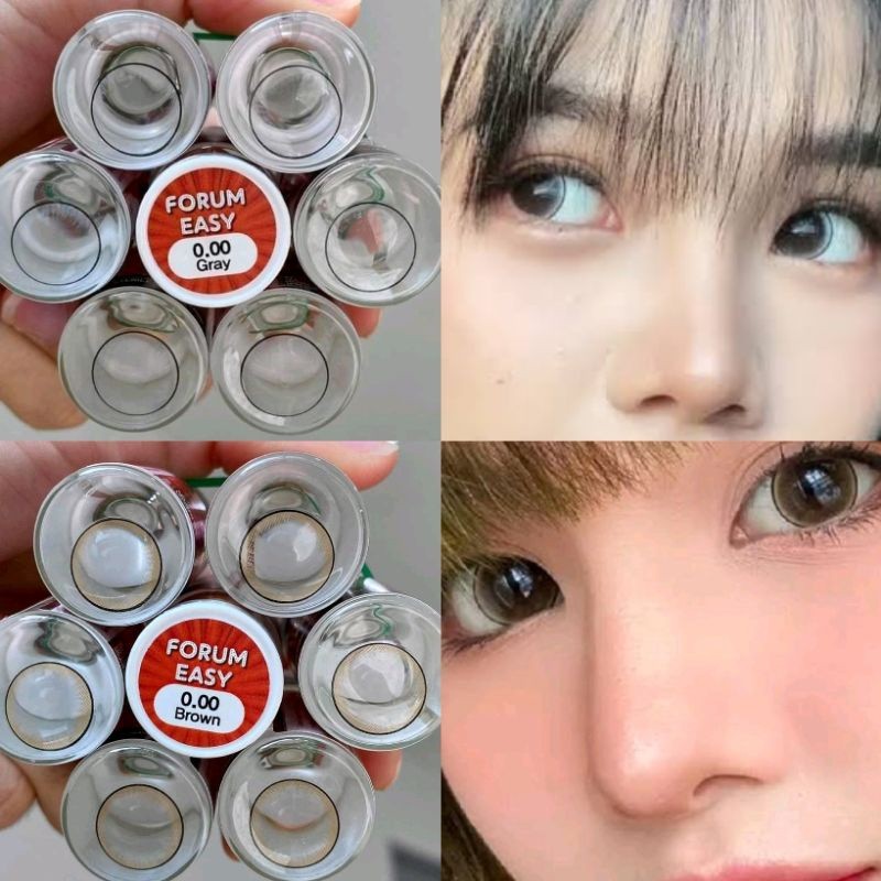 คอนแทคเลนส์ รุ่น Forum easy/Anya สีเทา/ตาลGray/Brown มีค่าสายตา(0.00)-(-7.00)