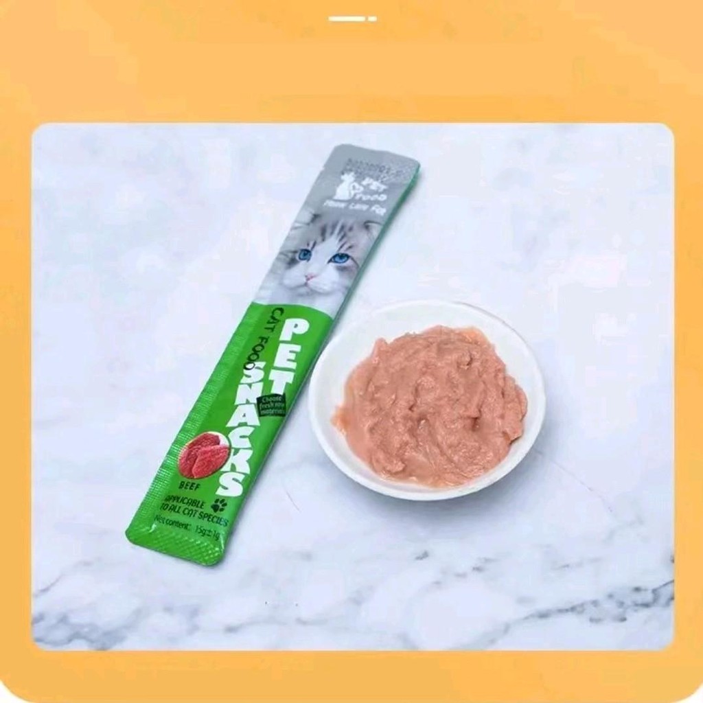 [ แพ็ค 50 ซอง ] ขนมแมวเลีย อาหารเปียก อาหารเสริม แคลเซียม 15 กรัม มี 4 รสชาติ - รูปที่ 3