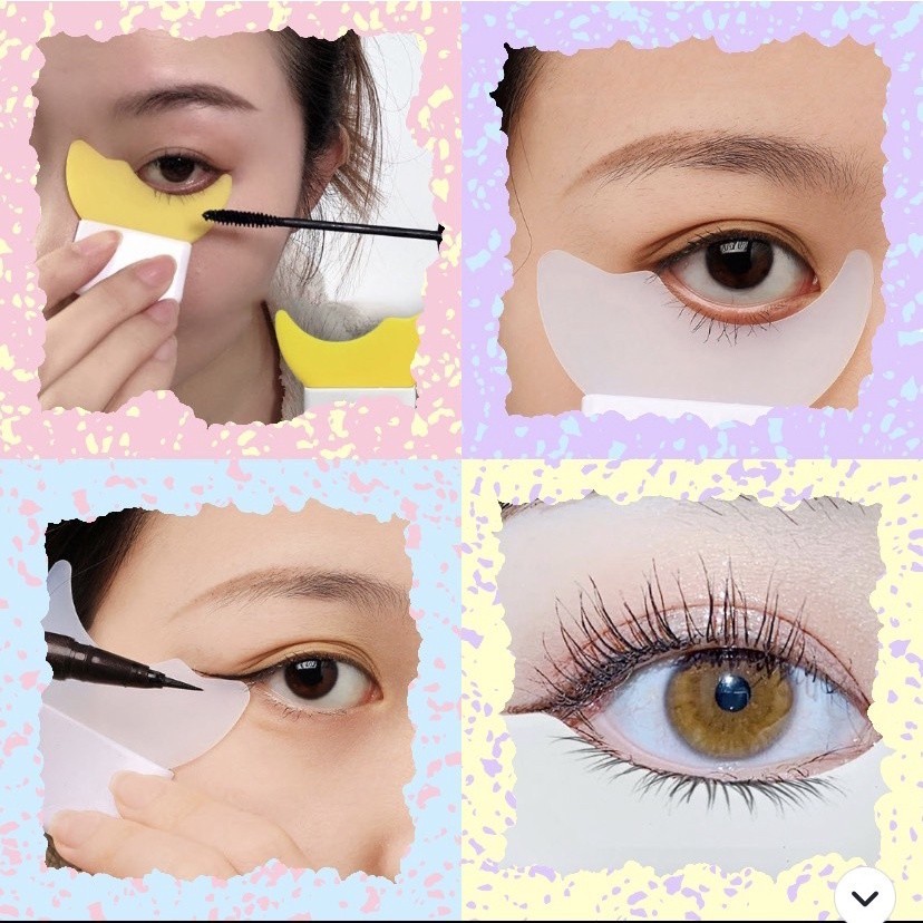 สินค้าใหม่ แผ่นซิลิโคนแบ่งช่อง 3-in-1ช่วยให้แต่งหน้าได้หลากหลายสี ช่วยในการเขียนอายไลเนอร์ให้สวยงาม