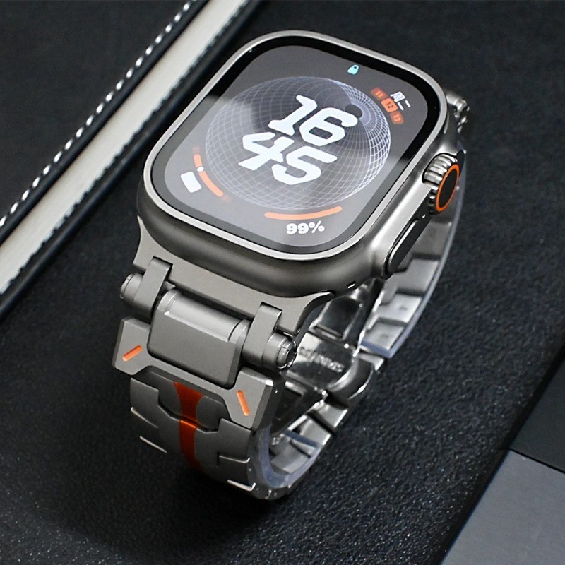 สายสแตนเลสสําหรับ Iwatch Ultra 2 49 มม.Series10 9 8 7 46 มม.สร้อยข้อมือสีไทเทเนียมสําหรับ Iwatch 6 5 4 Se 3 45 44 มม.Correa