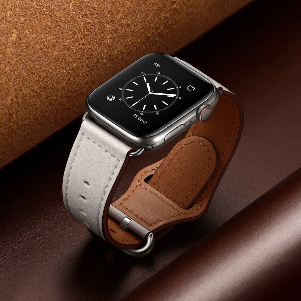 สายนาฬิกาข้อมือหนังแท้ คุณภาพสูง สําหรับ Apple Watch 8 7 6 45 มม. 41 มม. I Watch Series 8 7 6 SE 5