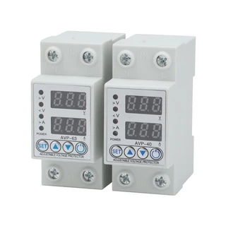 อุปกรณ์ป้องกันไฟเกิน/ไฟตก/กระแสเกิน ป้องกันไฟตก 1- 63Ａ230V ปรับตั้งค่าแรงดันสูงตำ่ รีเลย์ตัวป้องกันแรงดันไฟฟ้ากระชาก