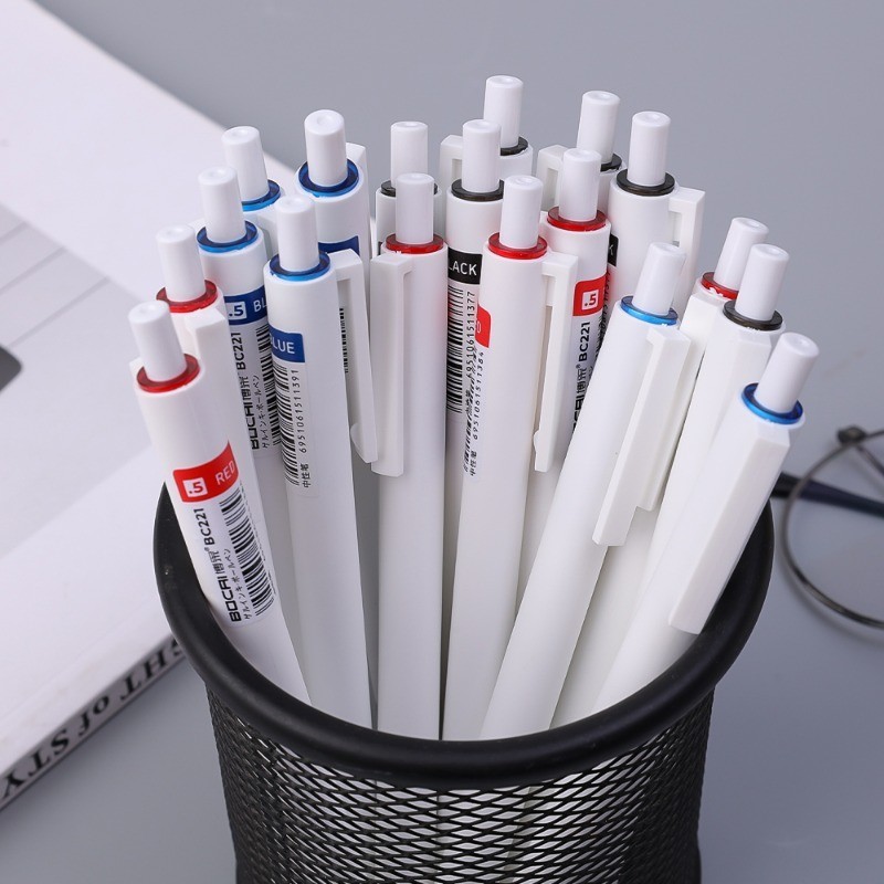 ปากกาหมึกเจล แบบกด แห้งเร็ว 0.5 มม. สีดํา แดง น้ําเงิน สําหรับโรงเรียน สํานักงาน เครื่องเขียน - รูปที่ 6