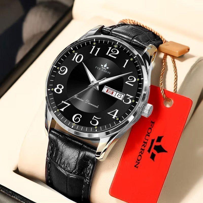 Swiss ของแท้ นาฬิกาข้อมือดิจิทัล กลไกอัตโนมัติ เรืองแสง กันน้ํา มีปฏิทินคู่ สําหรับผู้ชาย