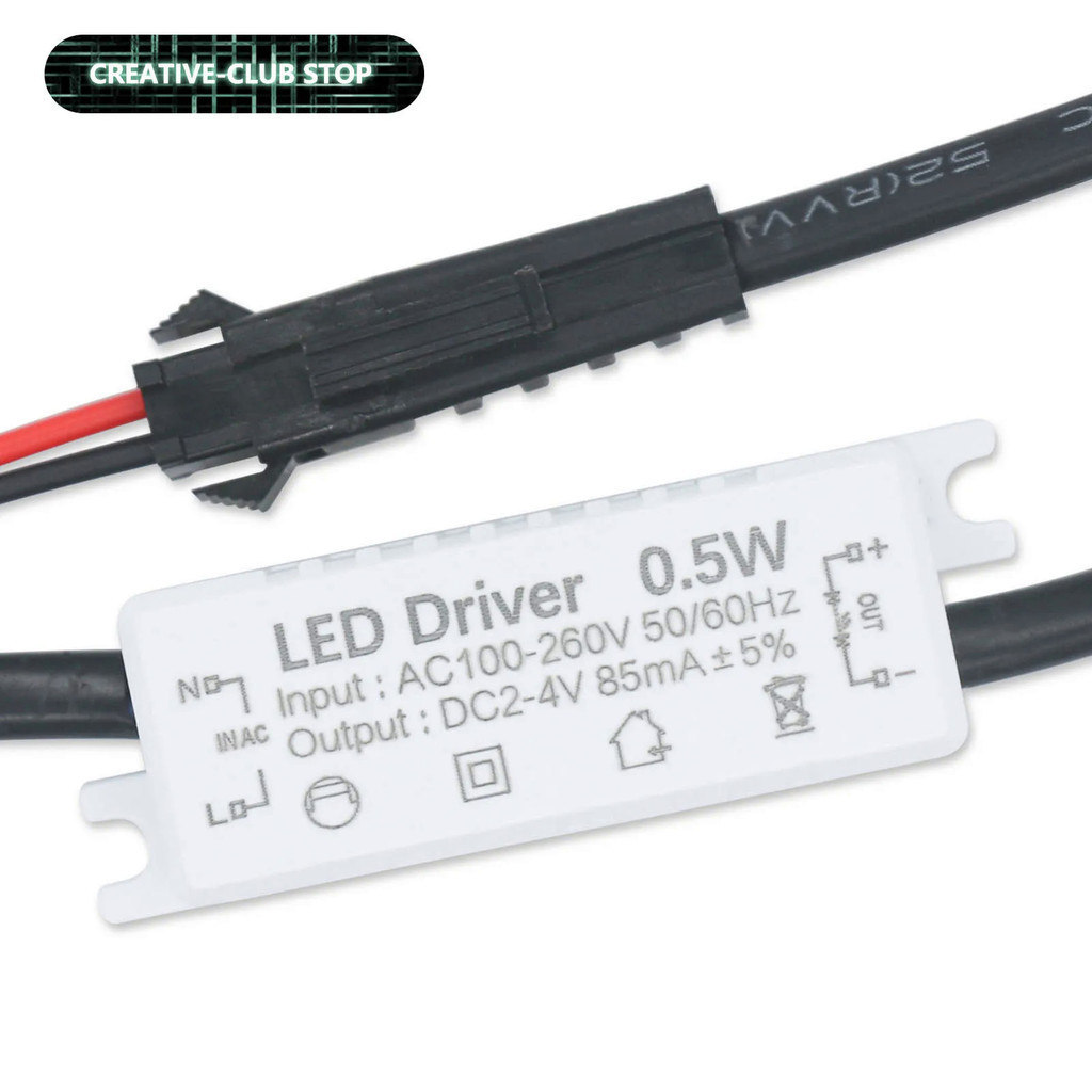 หม้อแปลงไฟฟ้า LED 110V 220V เป็น DC3V 85mA แรงดันไฟฟ้าต่ํา สําหรับหลอดไฟ LED