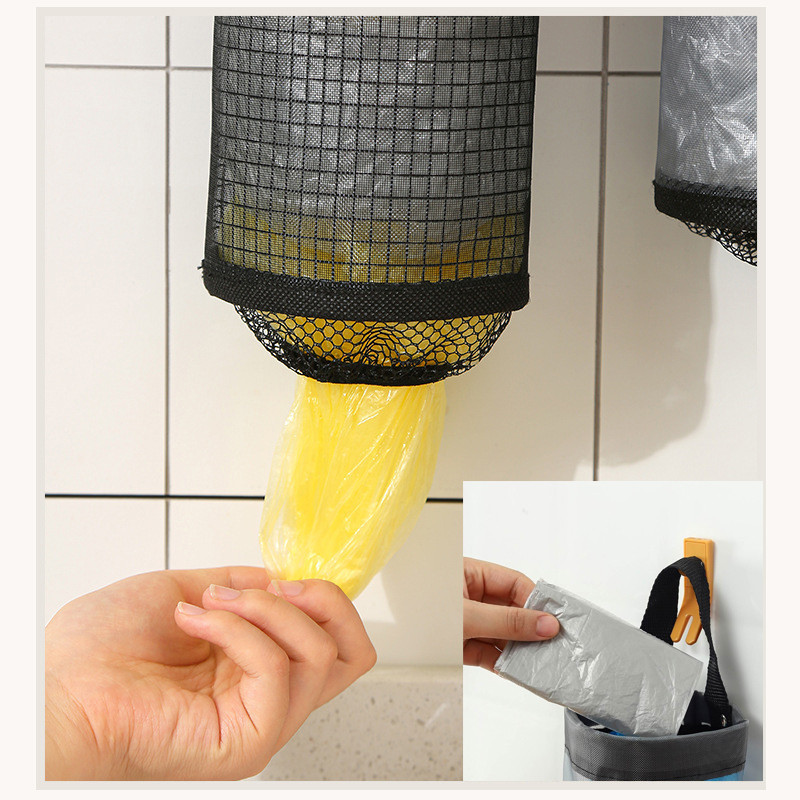 ที่ใส่ถุงพลาสติก ที่เก็บถุงพลาสติก พร้อมรูดึง ใช้งานอเนกประสงค์ - รูปที่ 4