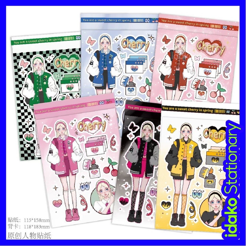 สติกเกอร์ ลายตัวละคร Spicy Star Campus Hot Girl สําหรับติดตกแต่งกระเป๋าเดินทาง เคสโทรศัพท์ SS525