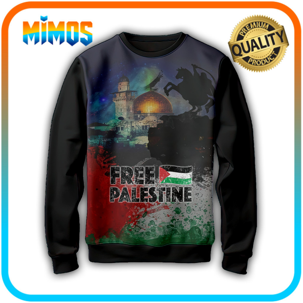 เสื้อกันหนาวเด็ก 02SG ฟรี PALAESTINE 3D เด็ก 02SG ฟรี PALAESTINE_SW เสื้อผ้าเกมสําหรับเด็ก 3D - Mimo