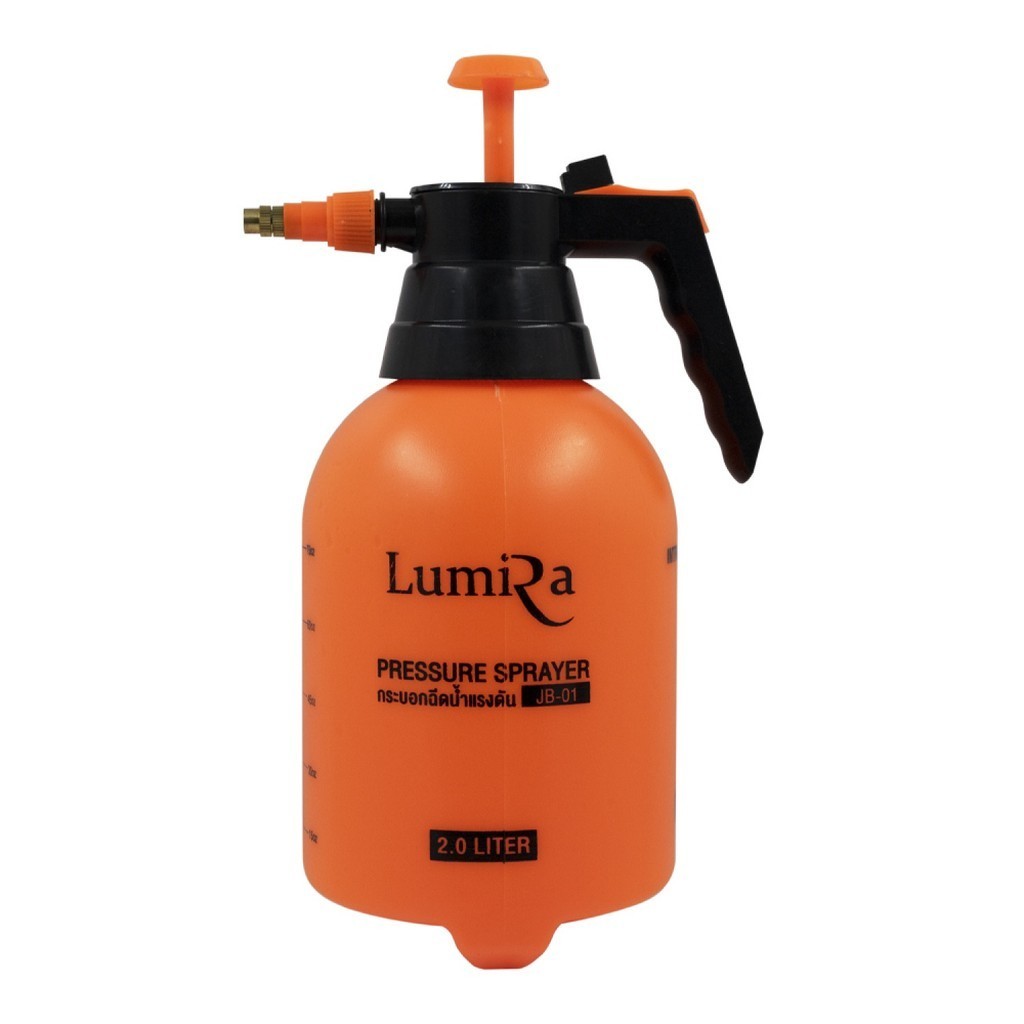 pw639shop Lumira กระบอกฉีดน้ำ แบบอัดลม 2 ลิตร รุ่น JB-01 สีส้ม