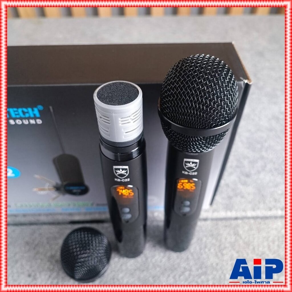 PROEUROTECH KB-C22 ไมค์ลอยคู่ ไมค์โครโฟนไร้สาย (ปรับความถี่ได้) ไมค์ ใช้ถ่านชาร์ท ไมค์ลอยพกพา PROEURO TECH KB C22 KBC...