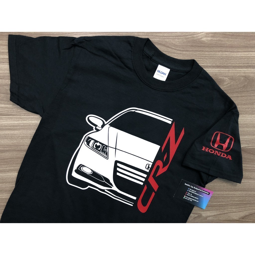 เสื้อยืด ลาย Honda CRZ Hybrid สีดํา