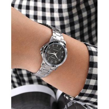 นาฬิกาแฟชั่นเกาหลี ของแท้ นาฬิกาข้อมือ Casio ผู้หญิง รุ่น LTP-V004 สายสแตนเลส พร้อมกล่อง