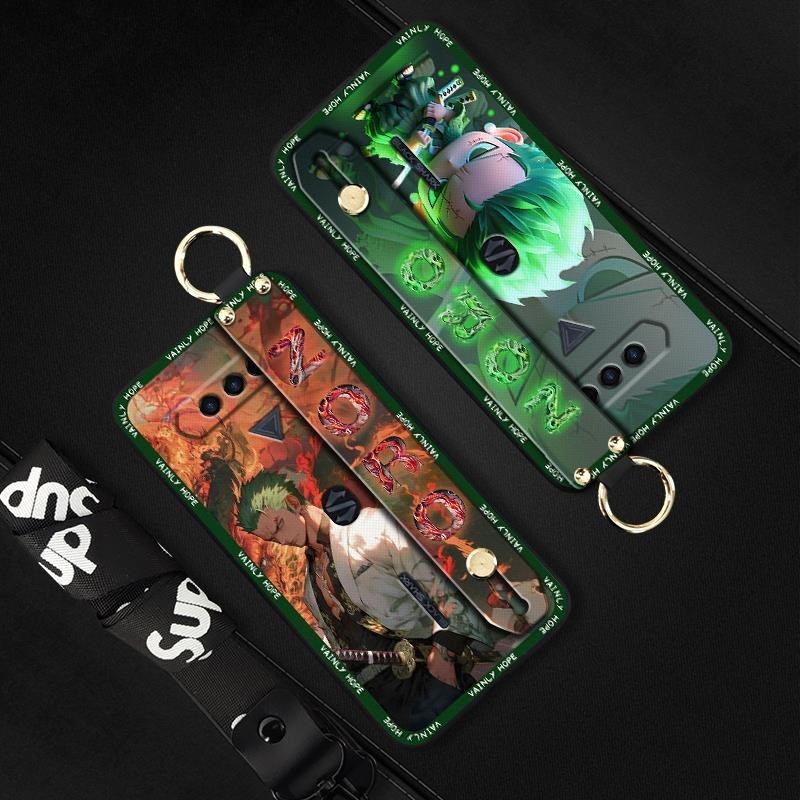 Back Cover Anti-knock Phone Case For Xiaomi Black Shark4/4Pro/4S/4S Pro Silicone Wrist Strap protective Lanyard Soft case