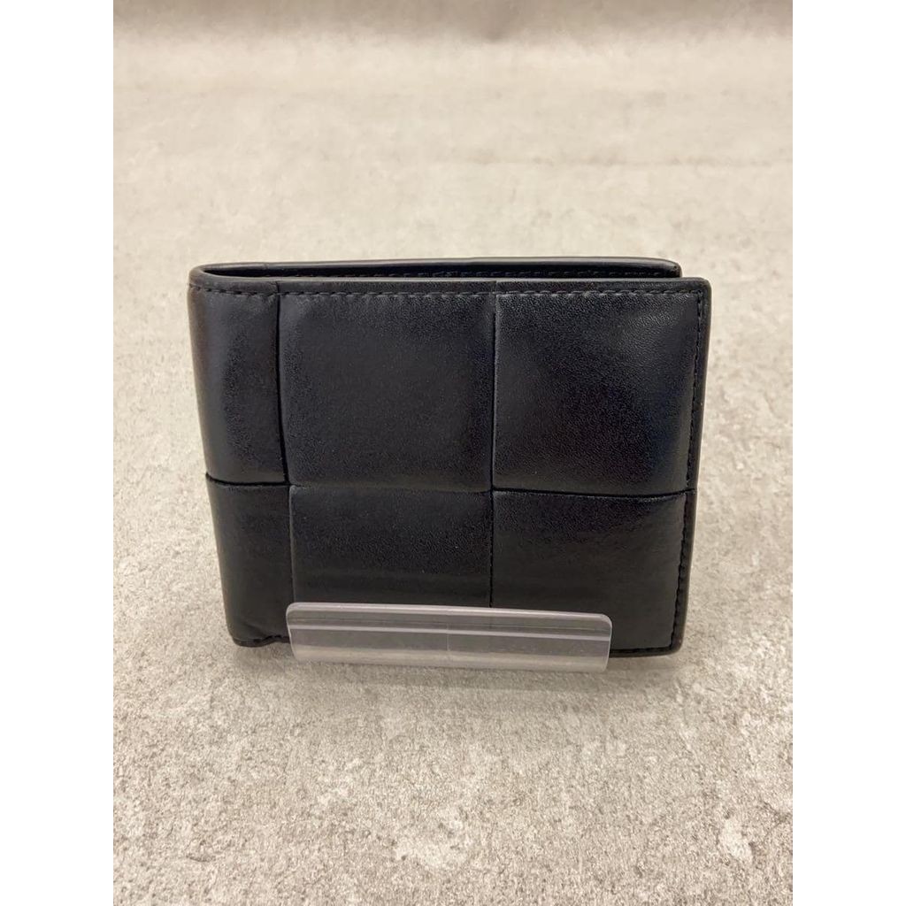 Bottega Veneta(โบเตก้า เวเนต้า) Bi-fold Wallet Leather Mens Black Direct from Japan Secondhand