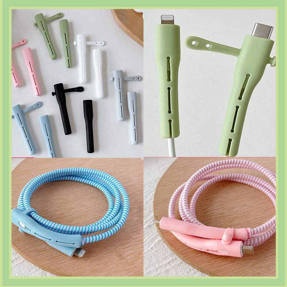 ตัวถนอมสายชาร์จโทรศัพท์มือถือ 4in1 สําหรับ 1phone android typec พอร์ต usb เป็นพอร์ต type c