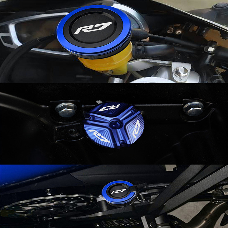 ขายดี ฝาครอบปั๊มน้ํามันเบรกหน้า และปั๊มน้ํามันเบรกหลัง สําหรับ Yamaha R7 21-23