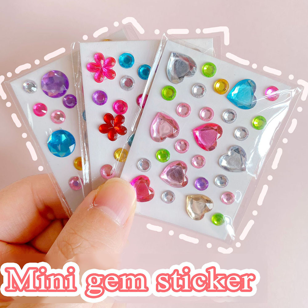 สติกเกอร์อัญมณี แฮนด์เมด ขนาดเล็ก อุปกรณ์เครื่องเขียน สําหรับตกแต่ง