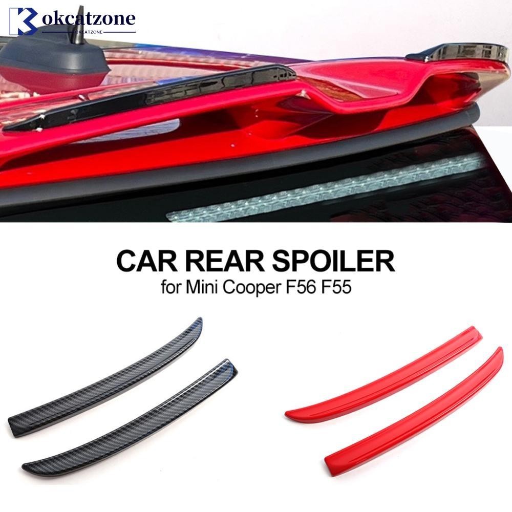 Okcatzone สปอยเลอร์ขยาย คาร์บอนไฟเบอร์ สีแดง สีดํา สําหรับ Mini Cooper F56 F55 C2W5 2 ชิ้น