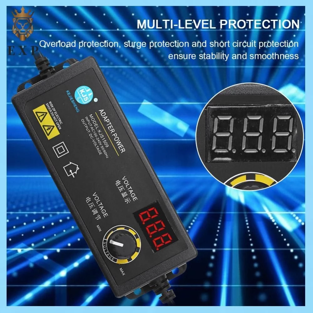 [explosion1.th] กรุงเทพฯ🚚อะแดปเตอร์พาวเวอร์แรงดันไฟฟ้า 3-36V 60W ปรับได้ พร้อมหน้าจอแสดงผล ปลั๊ก US
