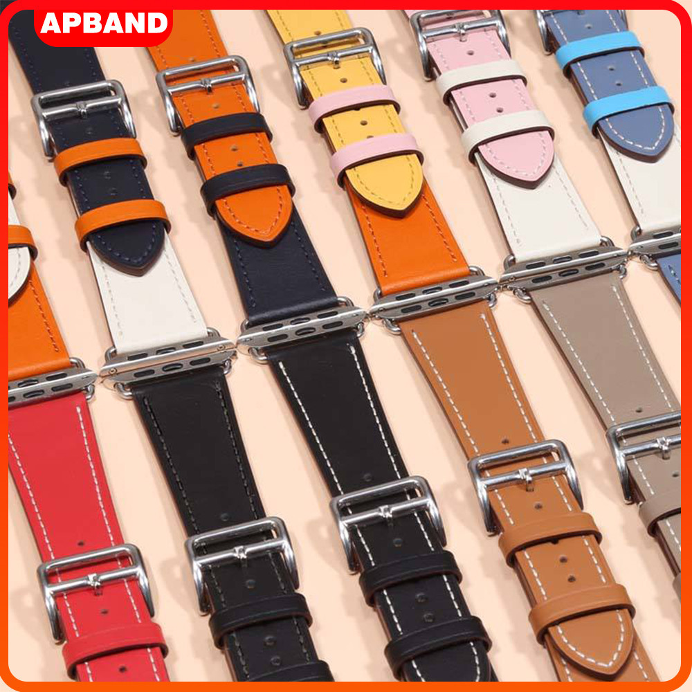หนัง PU สายนาฬิกา Smart Watch Series 11 10 9 8 7 6 5 46mm 40/41mm 44/45/49mm Smart Watch สายiWatchstrap