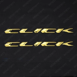 ใหม่ สติกเกอร์ตราสัญลักษณ์ 3D ลายนูน รูปตัวอักษร Honda Click 160 กันน้ํา สําหรับติดตกแต่งล้อรถมอเตอร์ไซค์ 2 ชิ้น