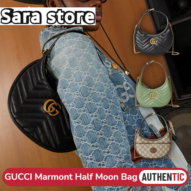 กุชชี่ Gucci GG Marmont Half Moon Mini Bag 699514 Hobo Bag กระเป๋ากุ๊ย