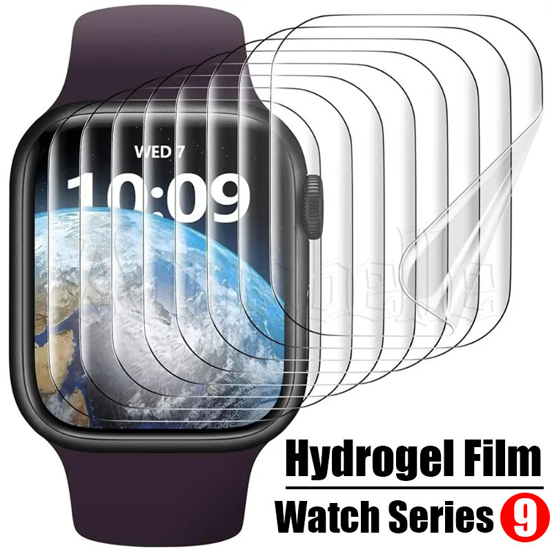 ฟิล์มไฮโดรเจลใส HD 41/45 มม. - ฟิล์มกันรอยหน้าจอ ความไวสูง - ตัวป้องกันหน้าจอสมาร์ทวอทช์ - ป้องกันรอยขีดข่วน, กันกระแทก - เข้ากันได้กับ Apple Watch IWatch Series 9