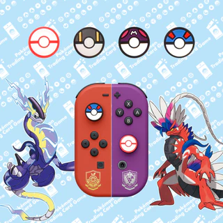 Switch Rocker Caps 1 ชุด Pokémon Ball Design สําหรับ Nintendo Switch 2 / 1 / OLED / Lite Joy-Con Analog Caps ทรงกลม
