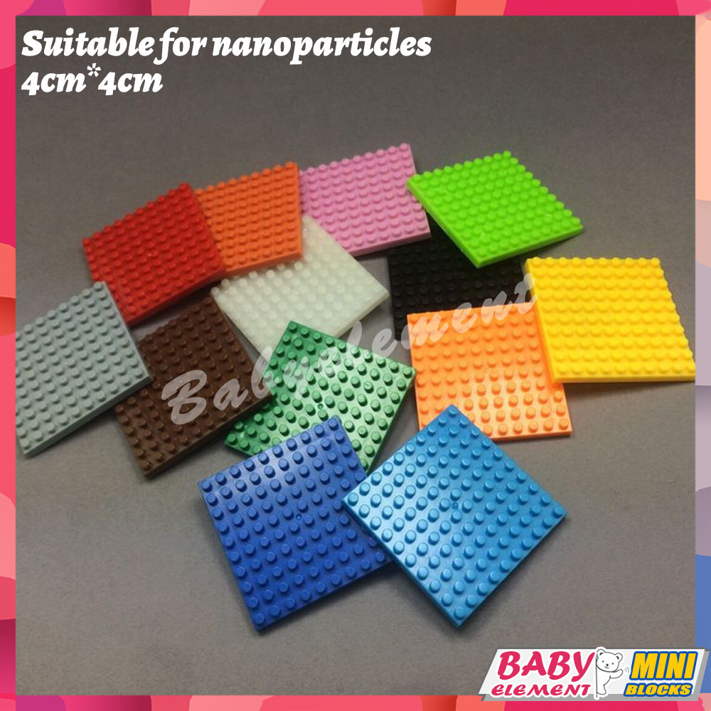( 4 ซม . *4 ซม . ) Nano Blocks ฐาน Square Board Building Blocks ด ้ านล ่ างแผ ่ น 10 * 10 เสถียรภาพ