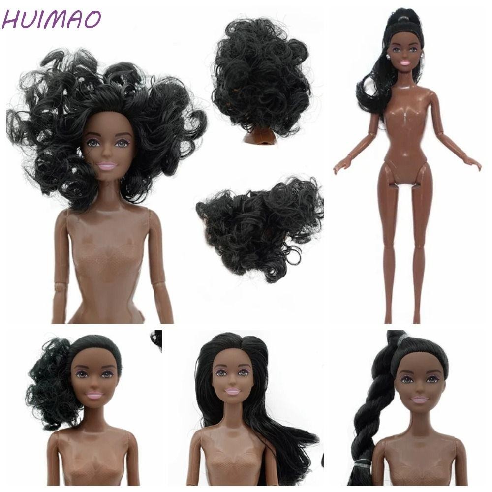 Huimao ตุ๊กตาแอฟริกัน ผิวสีดํา 11 ข้อต่อ สีดํา 30 ซม. สวยงาม ของเล่นสําหรับเด็ก