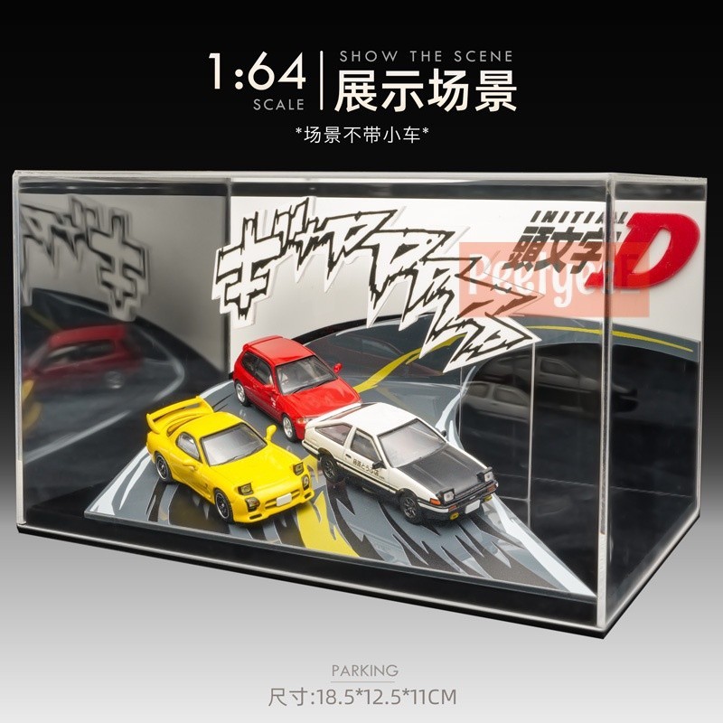 กล่องแสดง 1/64 ตู้โชว์กระจก AE86 Audi Land Rover Porsche โมเดลรถ รถของเล่น สําหรับเด็กผู้ชาย ของขวัญวันเกิด ของเล่นเด็ก รถสะสม#peetyeee