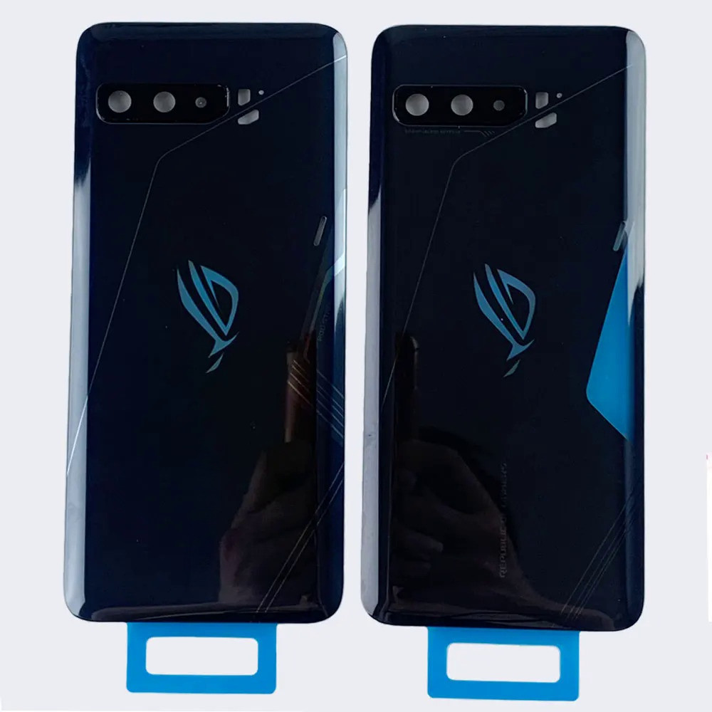 ฝาครอบแบตเตอรี่ แบบกระจก พร้อมกรอบเลนส์กล้อง สําหรับ Asus ROG 3 ZS661KS ROG Phone 3 Strix