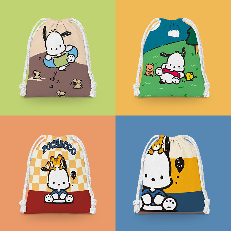 Pacha Dog Drawstring Bag Drawstring Cartoon Small Cloth Bag Student Sundries Storage Cosmetic Portable Toiletry Bag