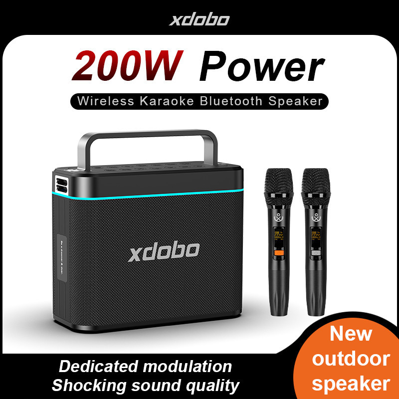 Xdobo Truth 200W ลําโพงบลูทูธกันน้ํากล่องลําโพงคาราโอเกะไร้สายพร้อมไมโครโฟน