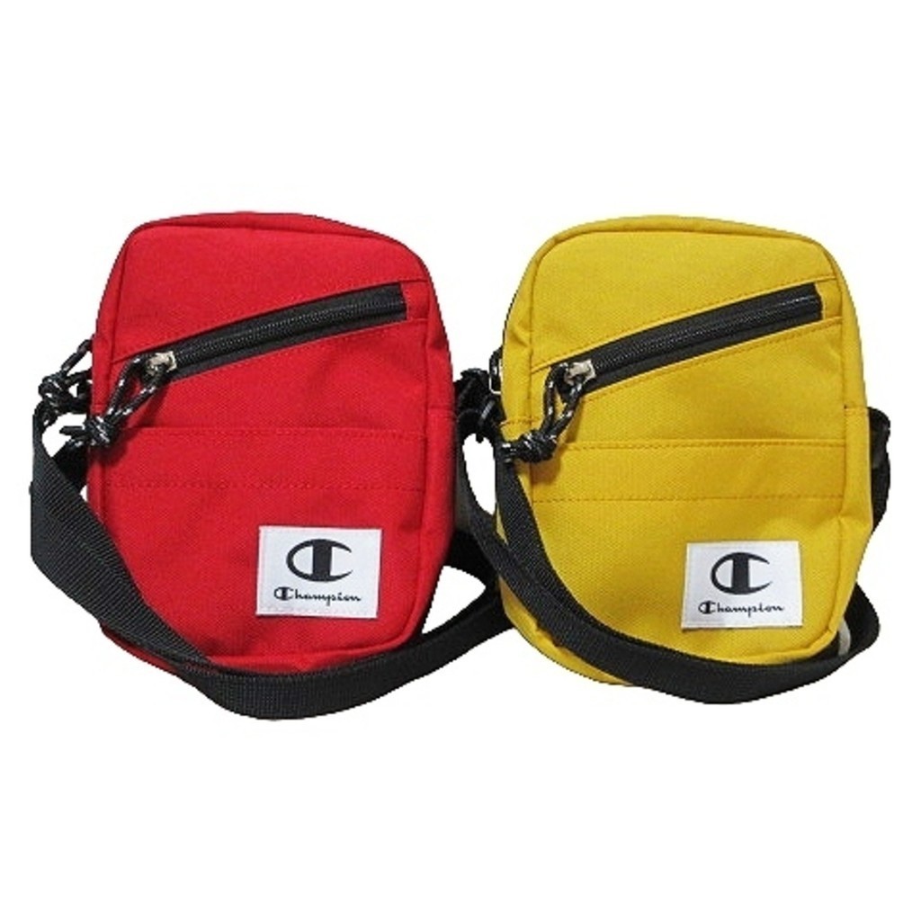 Champion กระเป๋าสะพายไหล่ สีแดง สีเหลือง จากญี่ปุ่น มือสอง 2 ชิ้น
