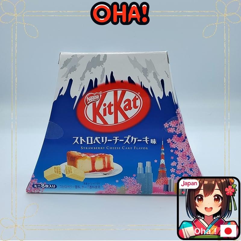 [ส่งตรงจากญี่ปุ่น] Kitkat ขนมชีสเค้ก สตรอเบอร์รี่ ขนาดเล็ก รสฟูจิยามะ แพ็ก 8 ชิ้น
