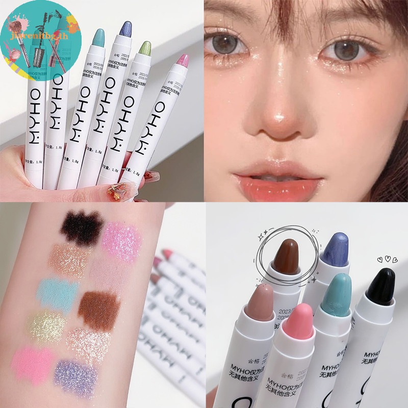 Renbg ​อายแชโดว์ เนื้อแมตต์ กลิตเตอร์ สีขาว สไตล์เกาหลี สําหรับผู้หญิง