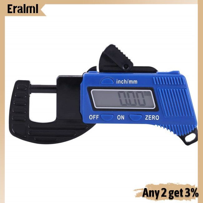 Eralml เครื่องวัดความหนาไมโครมิเตอร์ดิจิทัล 0-12.7 มม.