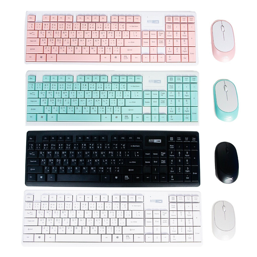 Altec Lansing ALBC6314 wireless keyboard wireless mouse combo ชุดคีย์บอร์ดไร้สาย เม้าส์ไร้สาย