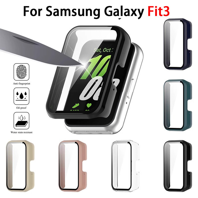 เคสกระจกนิรภัย กันรอยหน้าจอ แบบเต็มจอ สําหรับ Samsung Galaxy Fit 3 Fit3
