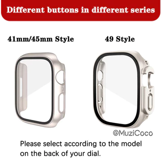 กระจก และฝาครอบ ป้องกันหน้าจอ อุปกรณ์เสริม สําหรับ Apple Watch Series 9 8 7 6 SE 5 4 3 IWatch Ulrta 49/45/41/44/40 มม. 42 มม. 38 มม.