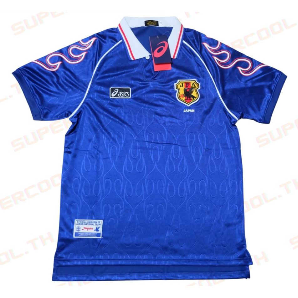 เสื้อบอลญี่ปุ่นลายไฟ1998 เสื้อทีมชาติญี่ปุ่น Japan Home WC 1998 เสื้อบอลย้อนยุคญี่ปุ่น