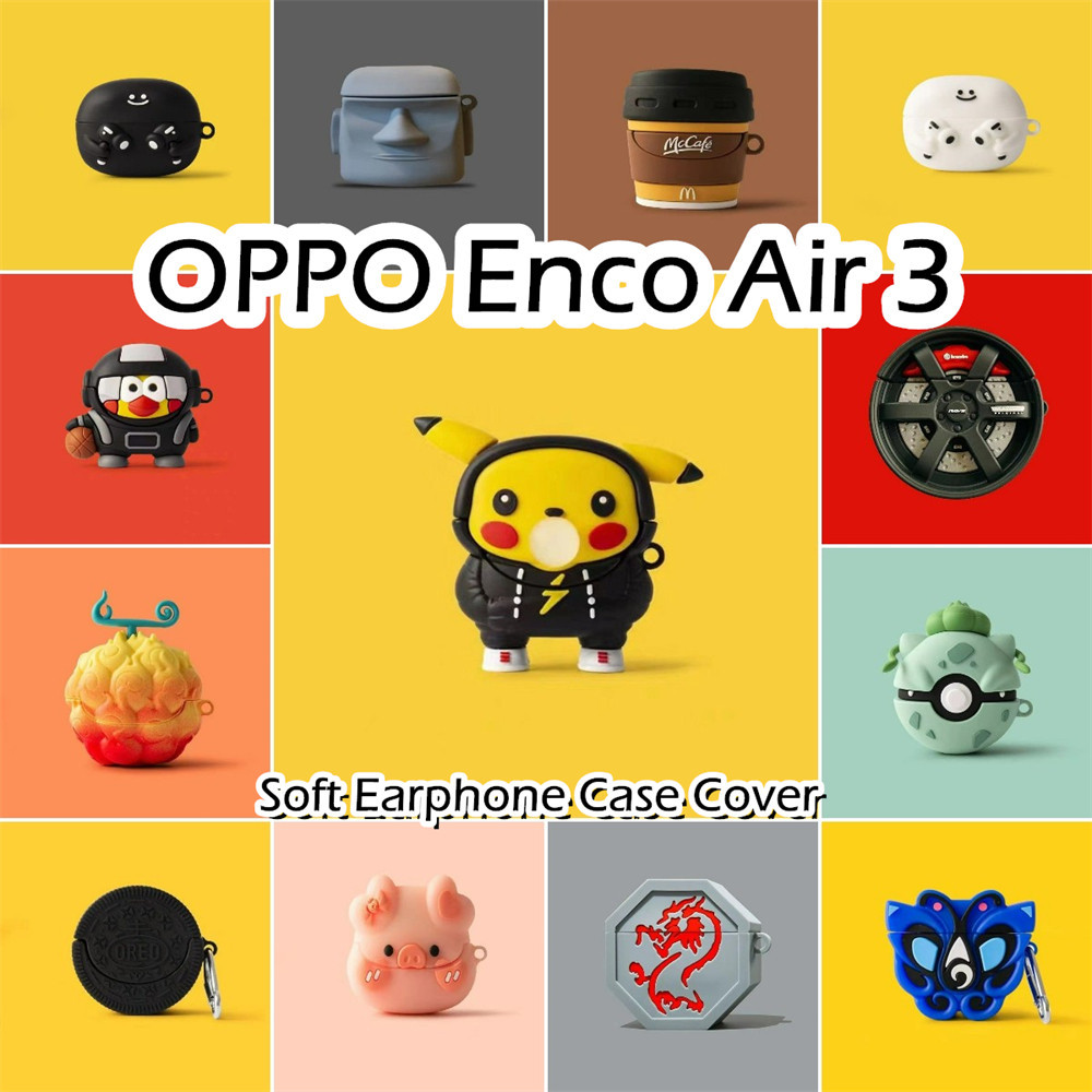 【พร้อมส่ง】นําไปใช้กับ OPPO Enco Air 3 เคส Case เคสหูฟัง การ์ตูนง่าย ซิลิโคนนุ่ม เคส เคสหูฟัง NO.2