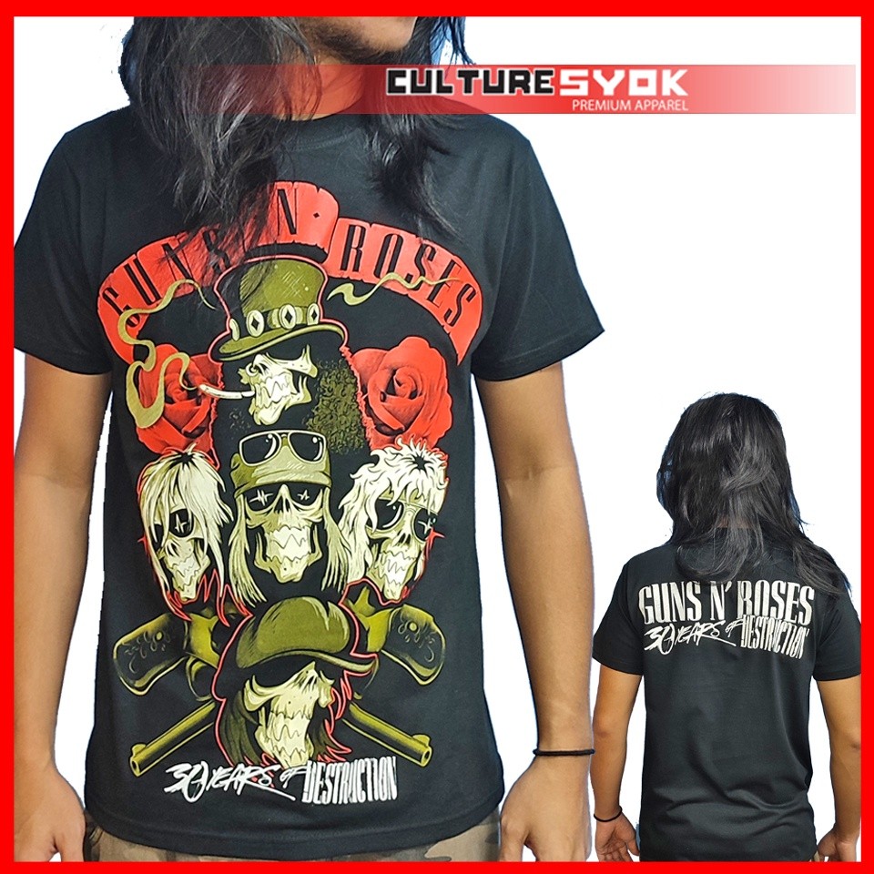 เสื้อยืด Guns and Roses Rock Band