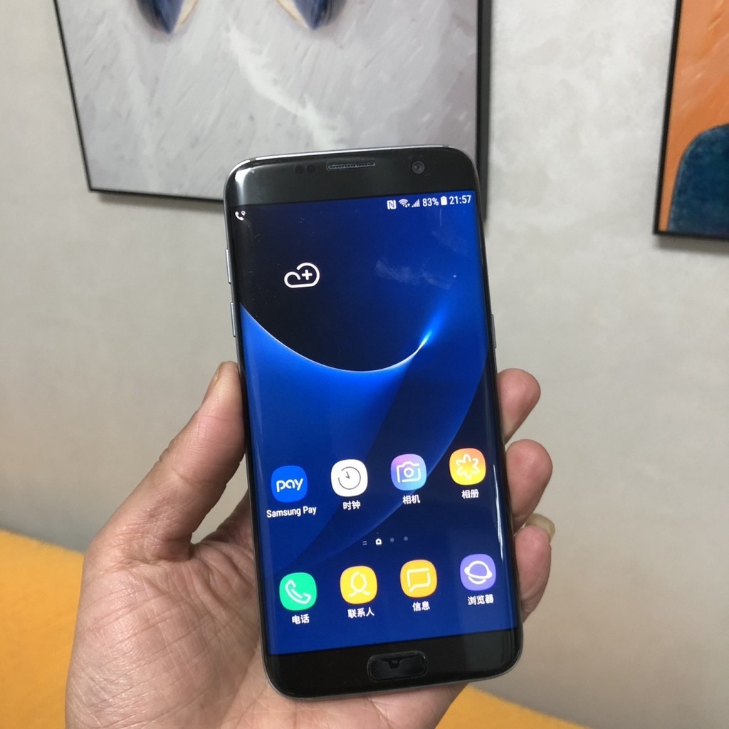 โทรศัพท์มือถือ Samsung S7 Edge หน้าจอโค้ง รุ่นแห่งชาติ เต็มรูปแบบ Netcom 4G NFC มือสอง