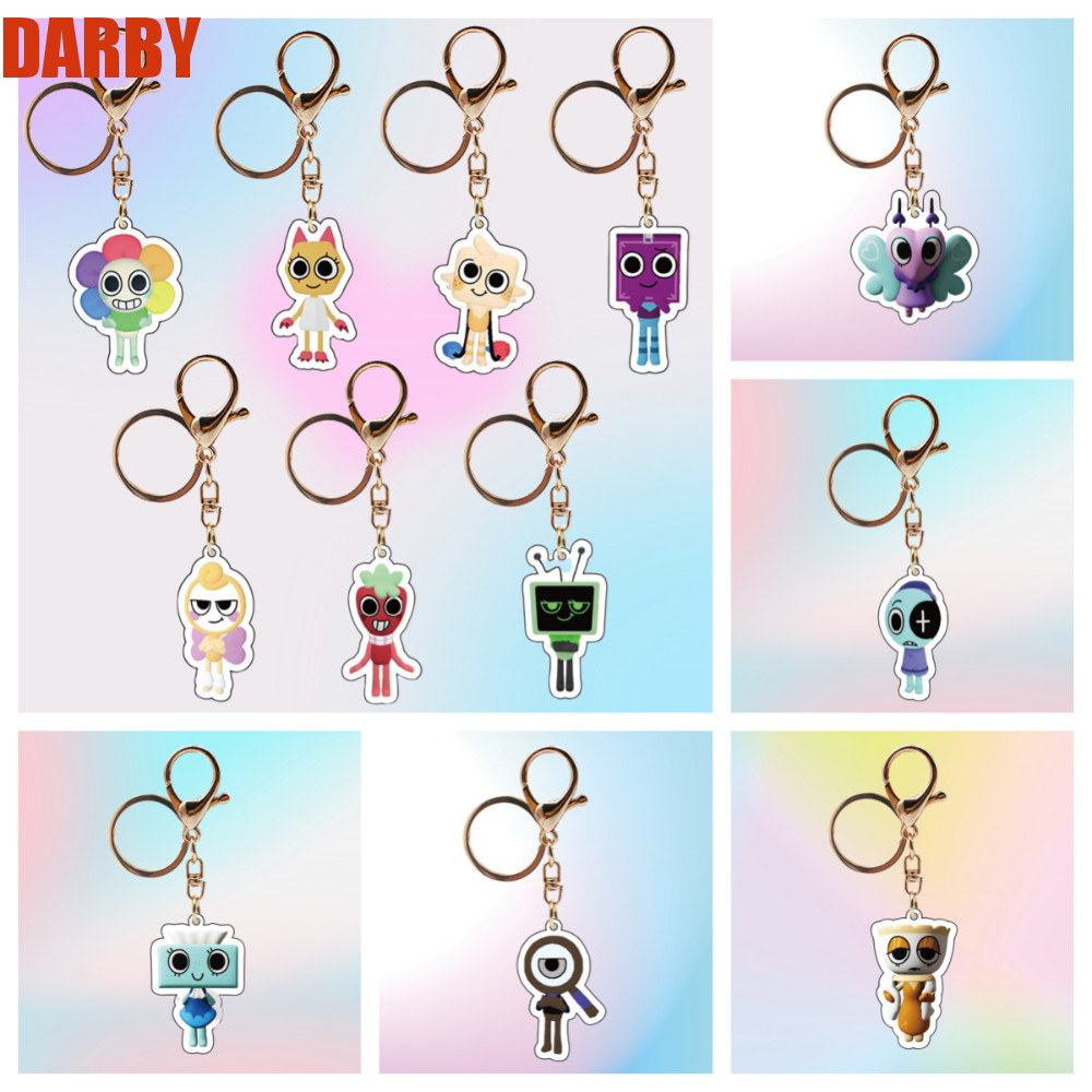 Darby Game พวงกุญแจโลกของ Dandy, Scraps Pebble Dandys World จี้, Vee Shelly ตลกการ์ตูน Goob Cosmo พว