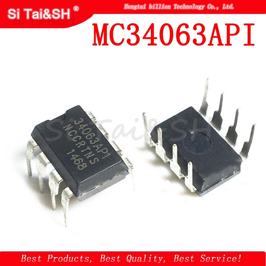 10pcs MC34063API MC34063A MC34063 34063 DIP8 คุณภาพใหม่งานดีมาก 100% ของชิป IC