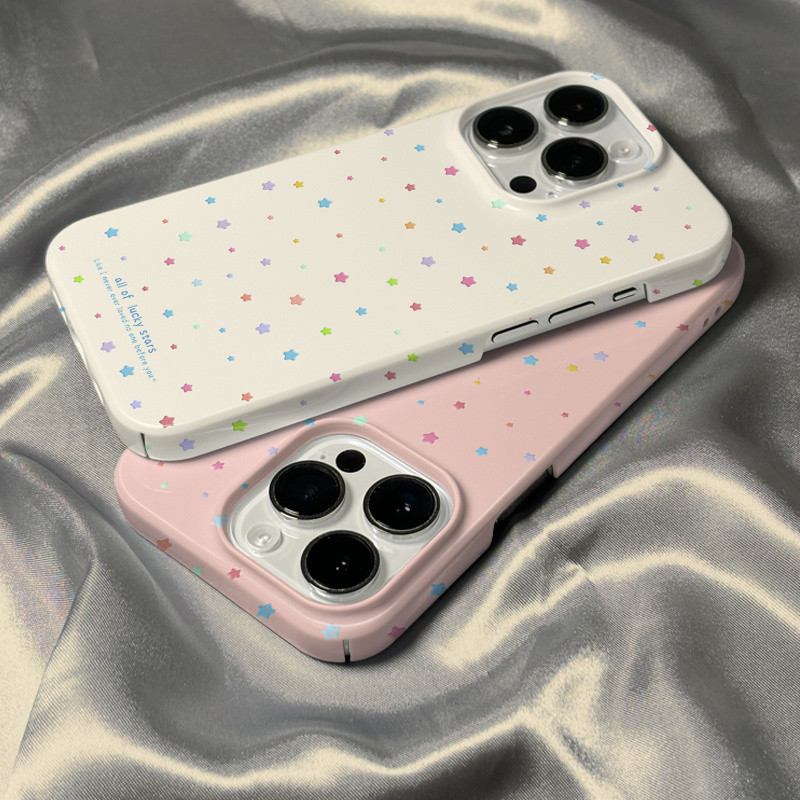 เคสป้องกันดาวสีสันสดใสแบบเต็มหน้าจอสำหรับ iPhone 14 Pro Max 15 11 16 Pro กันกระแทก 13 Pro Max XS Max เคสแข็ง 14 Plus 16 Pro Max เคสโทรศัพท์ XR ทันสมัยกันตก 15 Pro 13 Pro 7/8 Plus